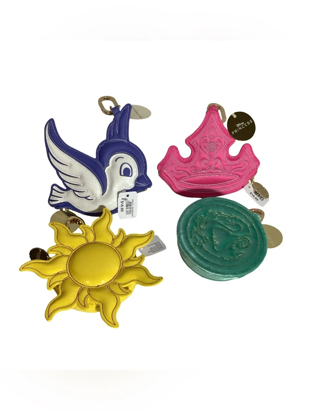 Bath & Body Works Disney Complete Set Princess Coin Purses Bag Charms NEW